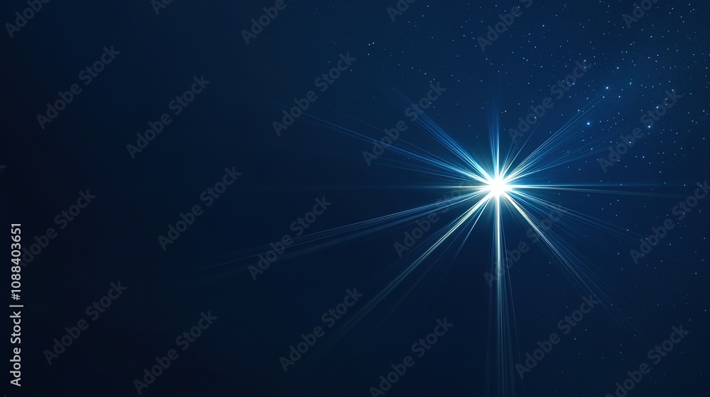 Bright Star in Night Sky with Sparkling Light Rays, Cosmic Background, Deep Blue Space, Celestial Event, Astrophotography Inspiration, Stellar Glow, Universe Wonder Bright Star in Night Sky with Sparkling Light Rays, Cosmic Background, Deep Blue Space, Celestial Event, Astrophotography Inspiration, Stellar Glow, Universe Wonder