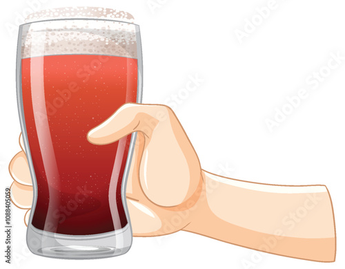 Hand Holding a Glass of Beer