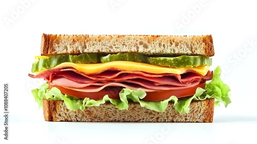 Delicious Sub Sandwich Illustration photo