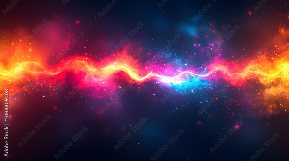 Fototapeta premium Abstract Colorful Energy Wave Background