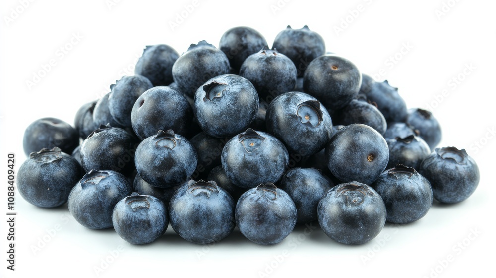 A heap of plump, blueberries bursting with antioxidants, Their deep indigo hue promising a burst of sweetness A heap of plump, blueberries bursting with antioxidants, Their deep indigo hue promising a burst of sweetness