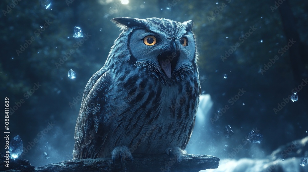 Mystical Owl in the Enchanted Forest Mystical Owl in the Enchanted Forest