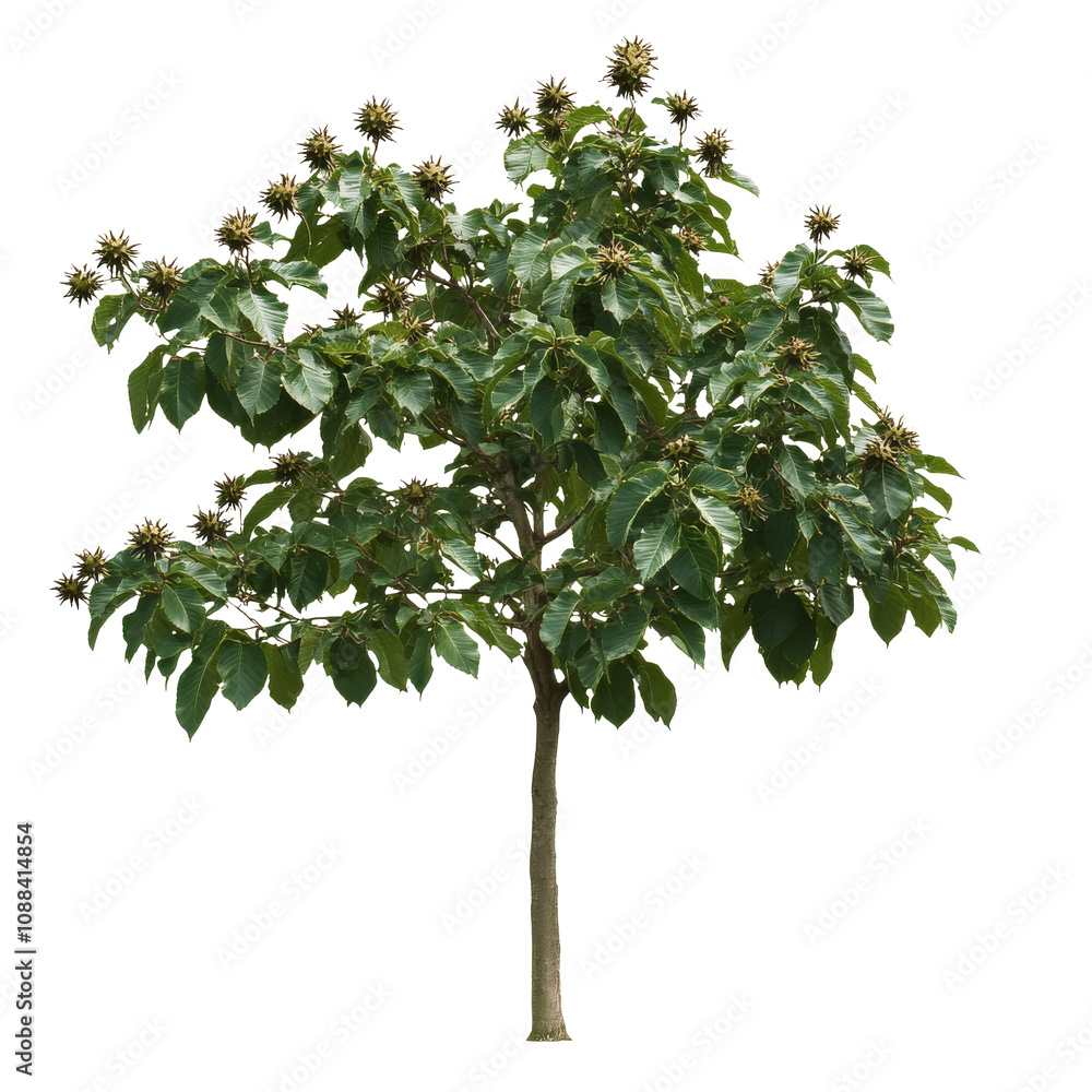 Beautiful chestnut tree with flowers in spring