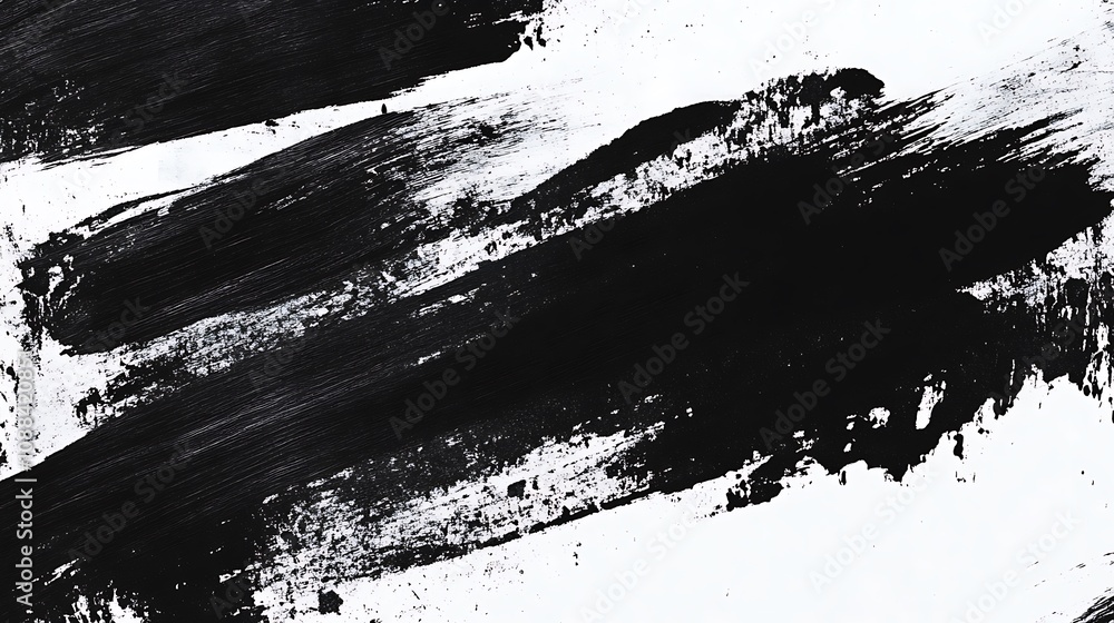 Abstract Ink Wash Painting: Black and White Explosion Abstract Ink Wash Painting: Black and White Explosion