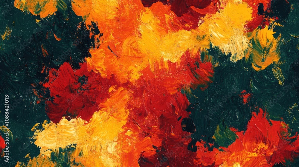 Seamless pattern of vibrant abstract oil paint texture on canvas perfect for artistic backgrounds Seamless pattern of vibrant abstract oil paint texture on canvas perfect for artistic backgrounds