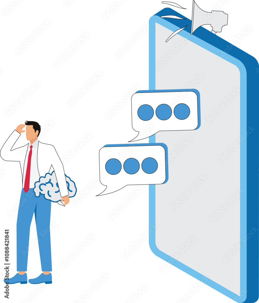 Information overload Businessman, Information overload, excess distraction or overworked, overwhelmed data consume, problem with schedule or workload concept, frustrated businessman run away from flyi Information overload Businessman, Information overload, excess distraction or overworked, overwhelmed data consume, problem with schedule or workload concept, frustrated businessman run away from flyi