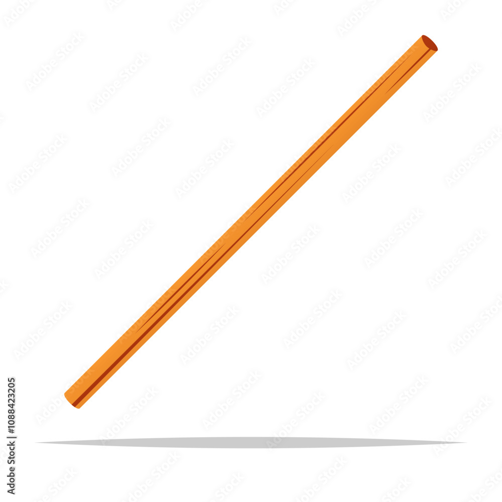 Wooden stick rod vector isolated illustration Wooden stick rod vector isolated illustration
