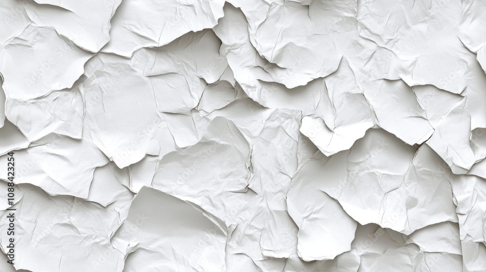 Fototapeta premium Seamless pattern of realistic white paper texture ideal for digital design and background use