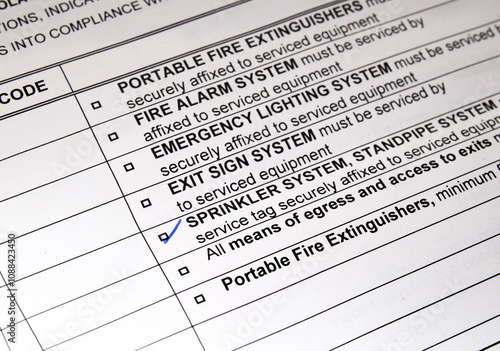 Konstfotografi Notice of violation for sprinkler system failure issued by fire department