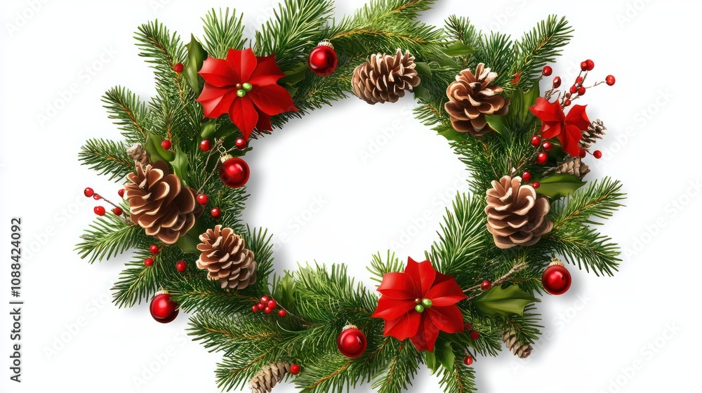 christmas wreath on white christmas wreath on white