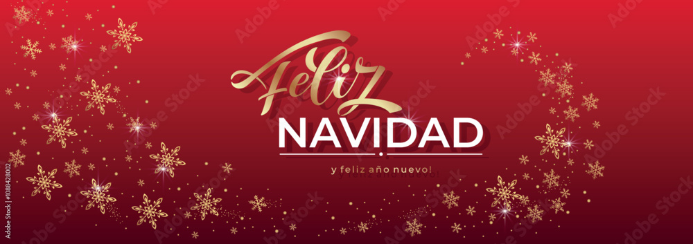 Feliz Navidad spanish Merry Christmas Modern calligraphy lettering on sticker for season greetings. Vector background Feliz Navidad spanish Merry Christmas Modern calligraphy lettering on sticker for season greetings. Vector background