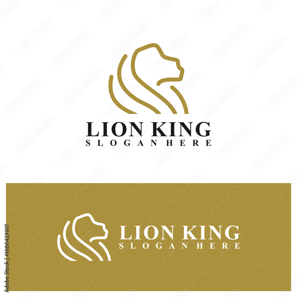 Lion logo vector illustration. Lion Head logo design concept template Lion logo vector illustration. Lion Head logo design concept template