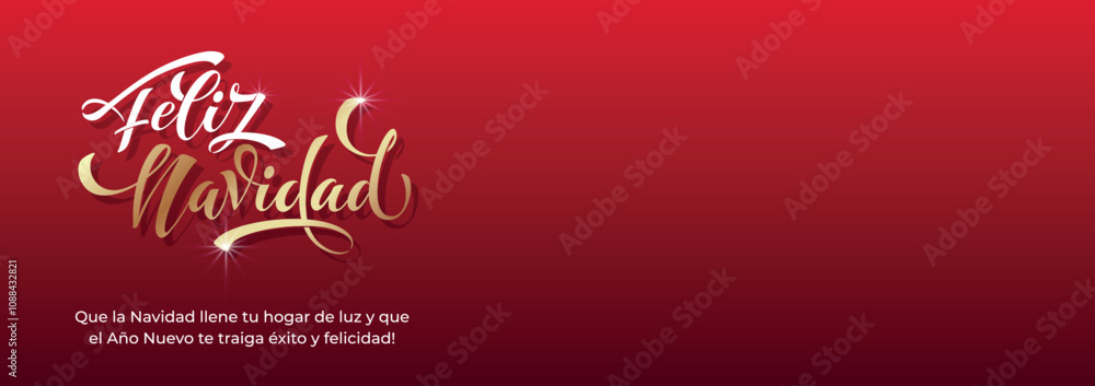 Feliz Navidad spanish Merry Christmas Modern calligraphy lettering on sticker for season greetings. Vector background Feliz Navidad spanish Merry Christmas Modern calligraphy lettering on sticker for season greetings. Vector background