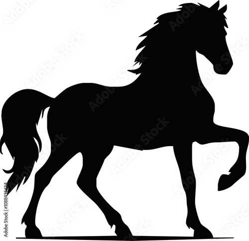 Horse silhouette vector style with white background