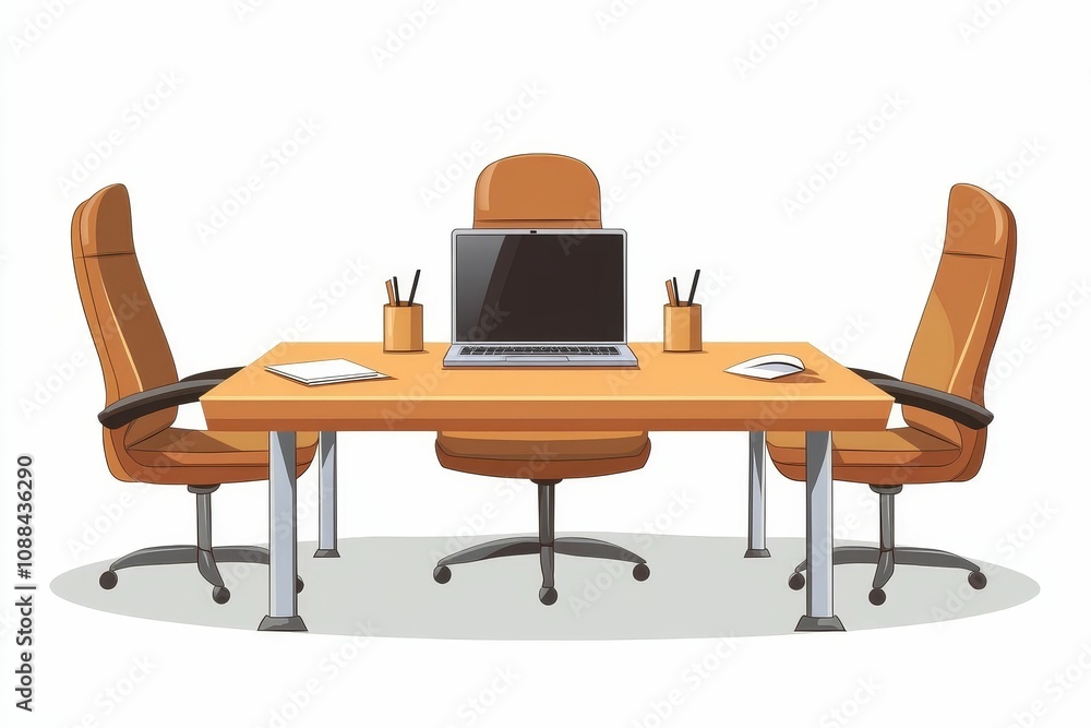 Here's a 10-word or less description of the image: Office Here's a 10-word or less description of the image: Office
