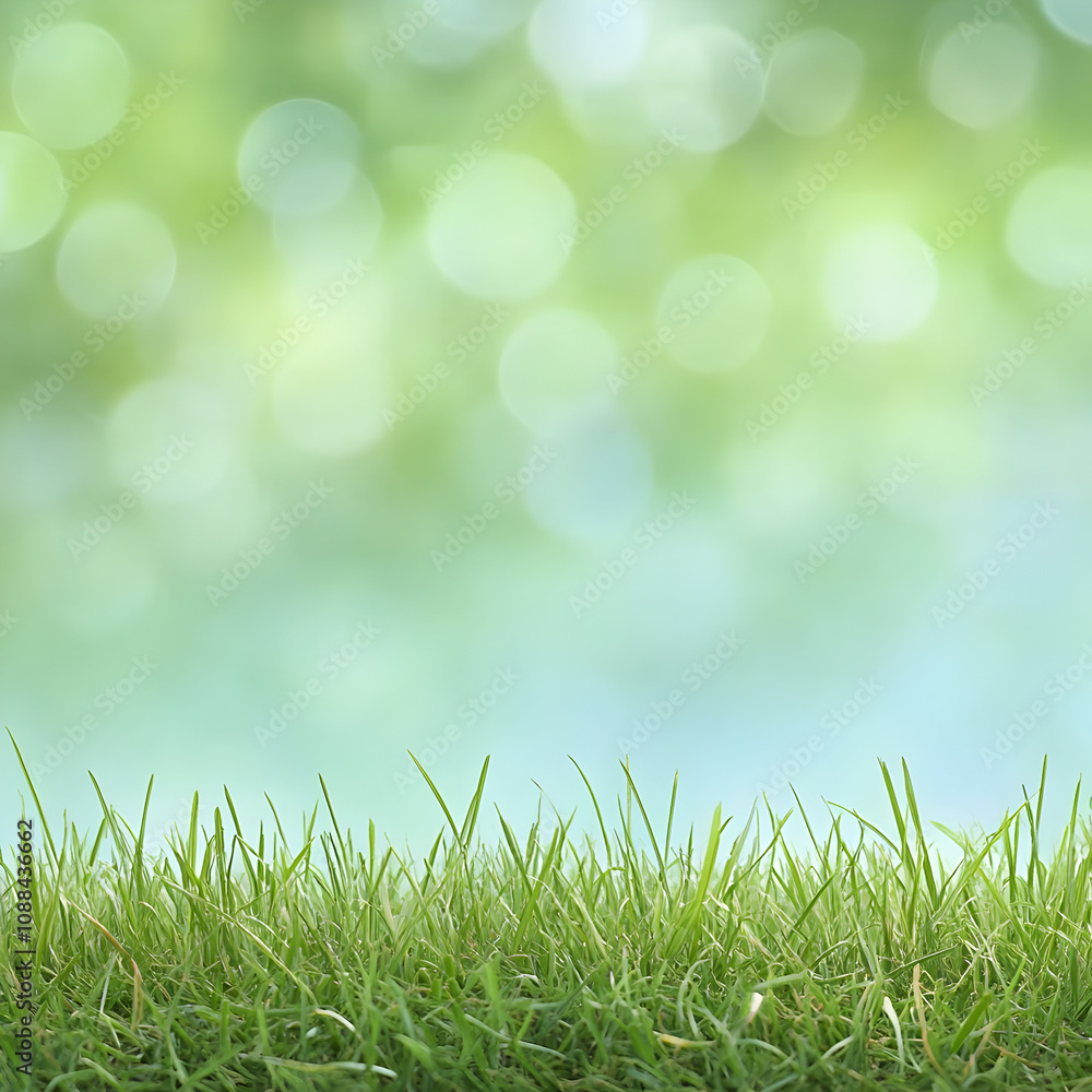 Green grass with a green bokeh background Green grass with a green bokeh background