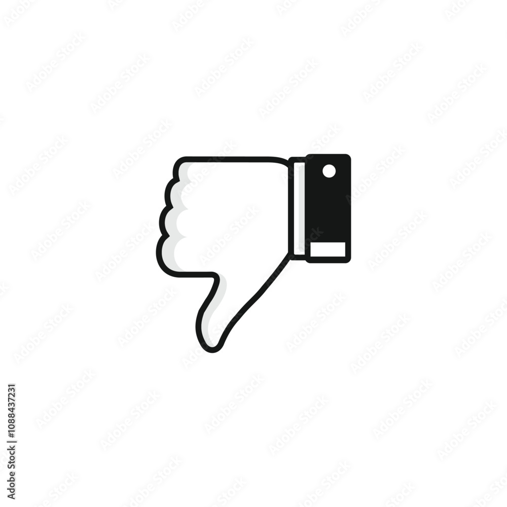 Thumb down dislike icon template vector illustration Thumb down dislike icon template vector illustration