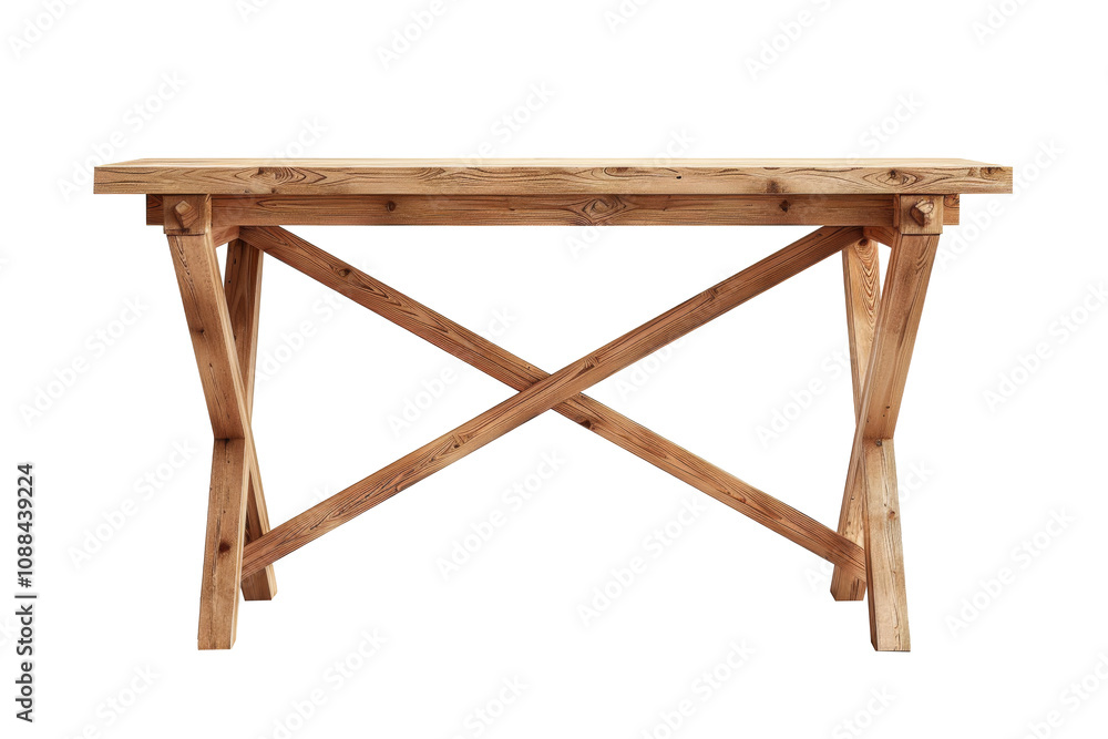Brown wooden desk isolated on transparent background. Brown wooden desk isolated on transparent background.