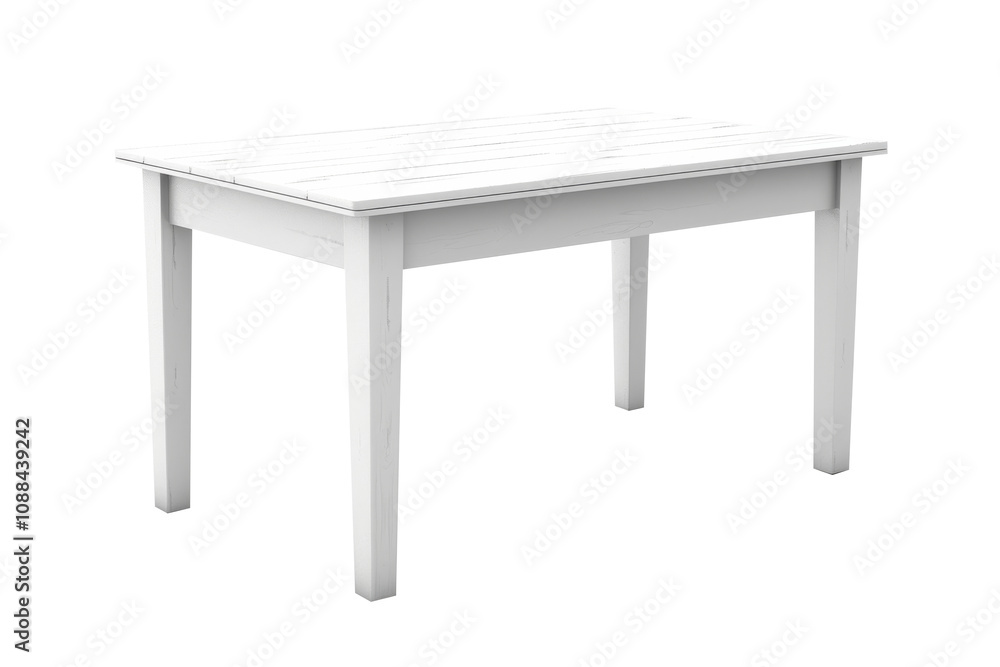 White wood table isolated on transparent background. White wood table isolated on transparent background.