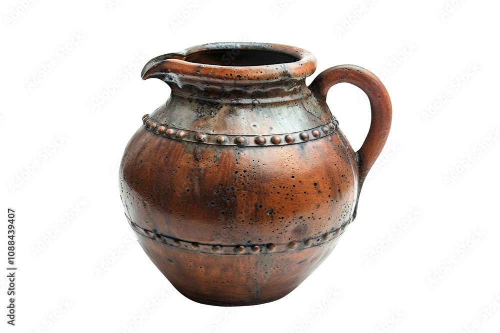 Old clay pottery isolated on transparent background. Old clay pottery isolated on transparent background.
