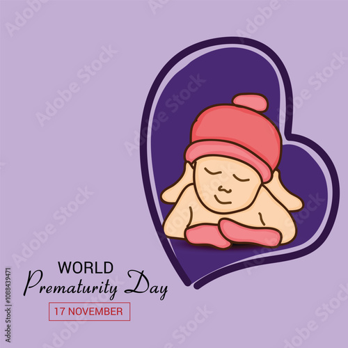 Vector illustration of a Background for World world Prematurity Day.