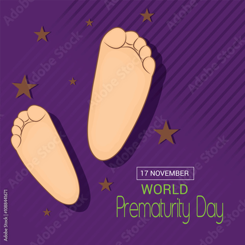 Vector illustration of a Background for World world Prematurity Day.