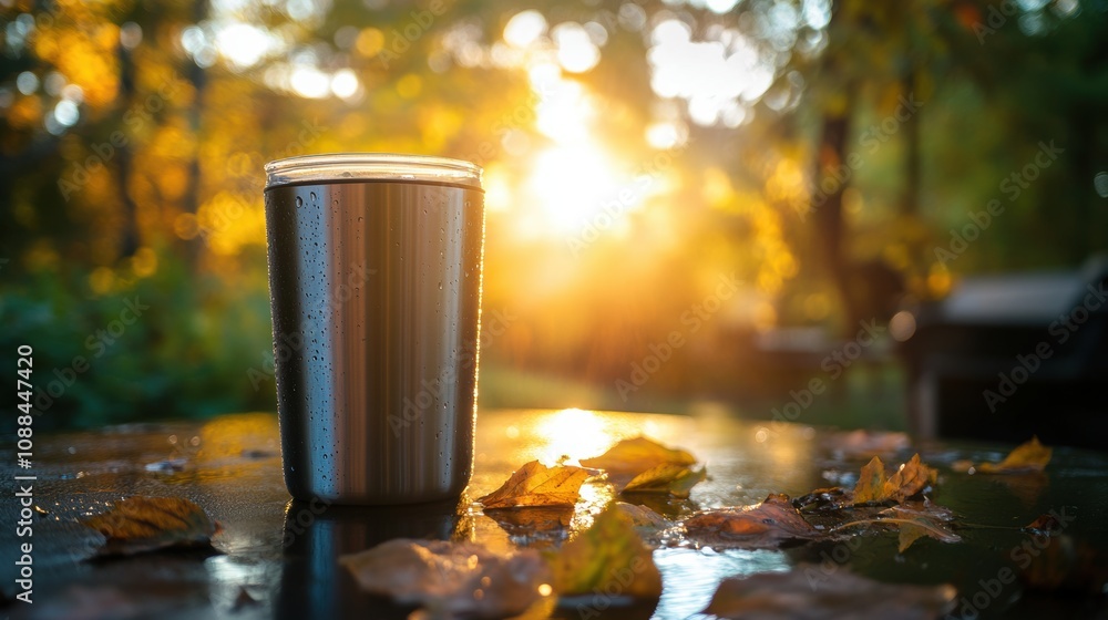 Naklejka premium Autumn Drink.