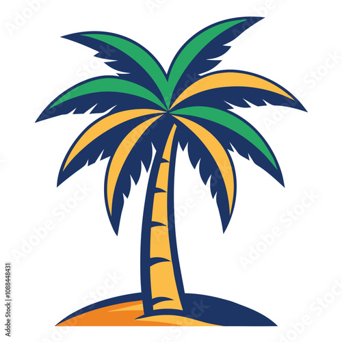 Palm Tree Vector Illustrations for Tropical Nature Art Projects and Beach Inspired Graphic Design photo