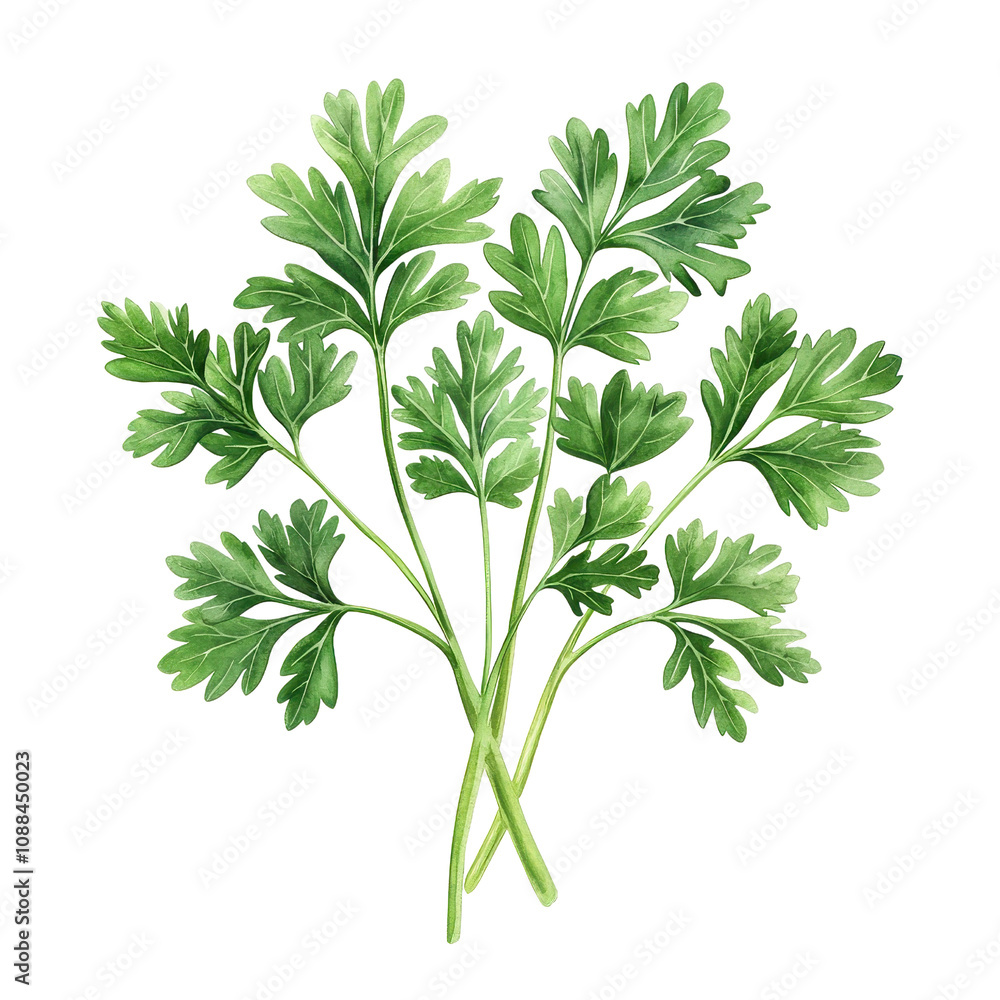 Watercolor splash of parsley, isolated on a white background. PNG Watercolor splash of parsley, isolated on a white background. PNG