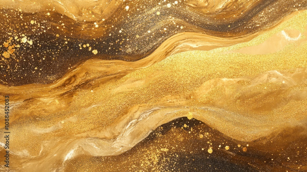 Obraz premium Golden abstract background. Luxury shiny gold texture. Christmas decoration background. Gold painted pattern