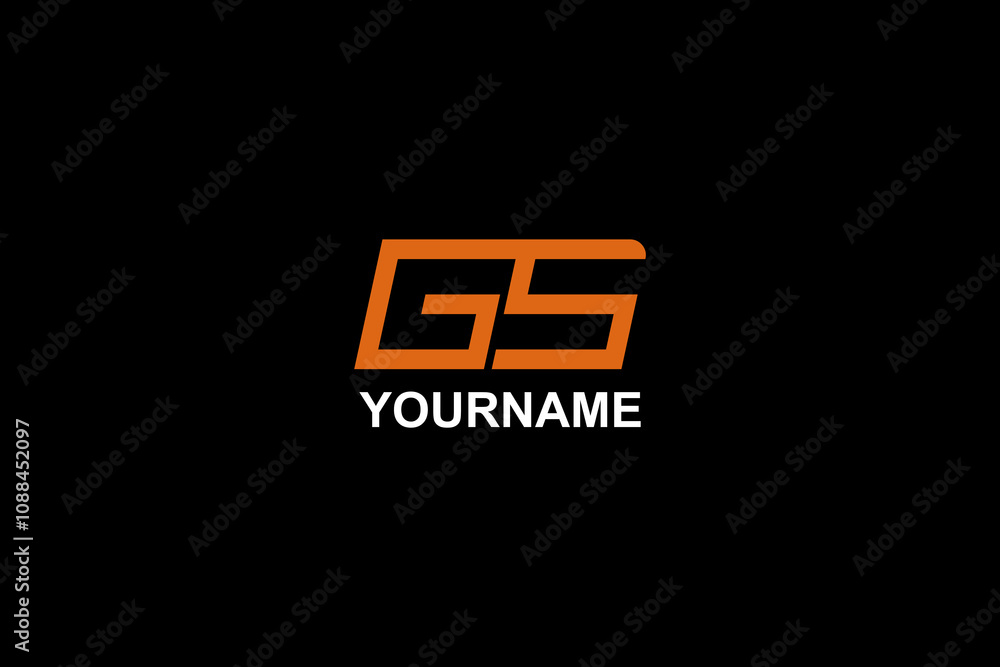 Obraz premium vector image of the GS letter logo in a shape suitable for logos for travel companies, warehouses, hand tools, counters, electricity, mineral water, food, drinks and others