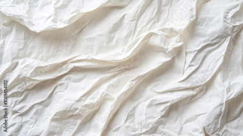 white crumpled and creased glued wrinkled paper poster picture