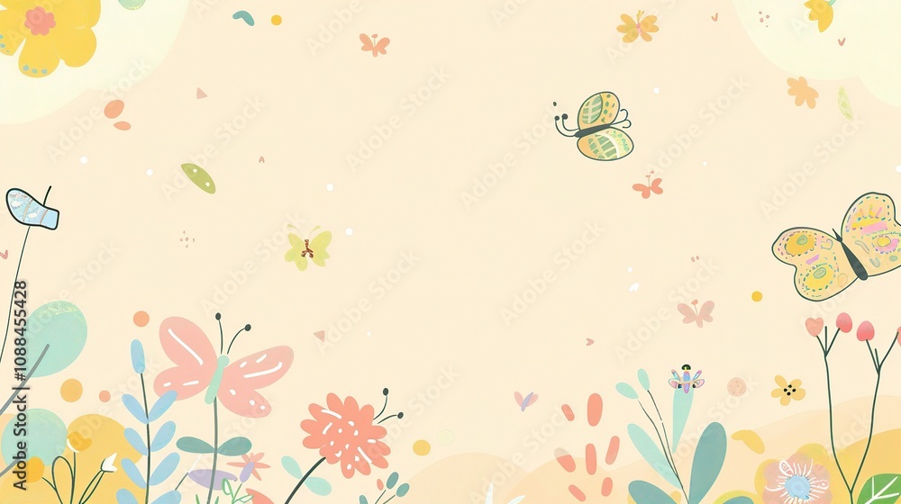 Cute Children's Cartoon Background - A Whimsical World of Fun and Imagination for Kids. The Colorful and Playful Elements, with Charming Characters and Cheerful Scenes Cute Children's Cartoon Background - A Whimsical World of Fun and Imagination for Kids. The Colorful and Playful Elements, with Charming Characters and Cheerful Scenes