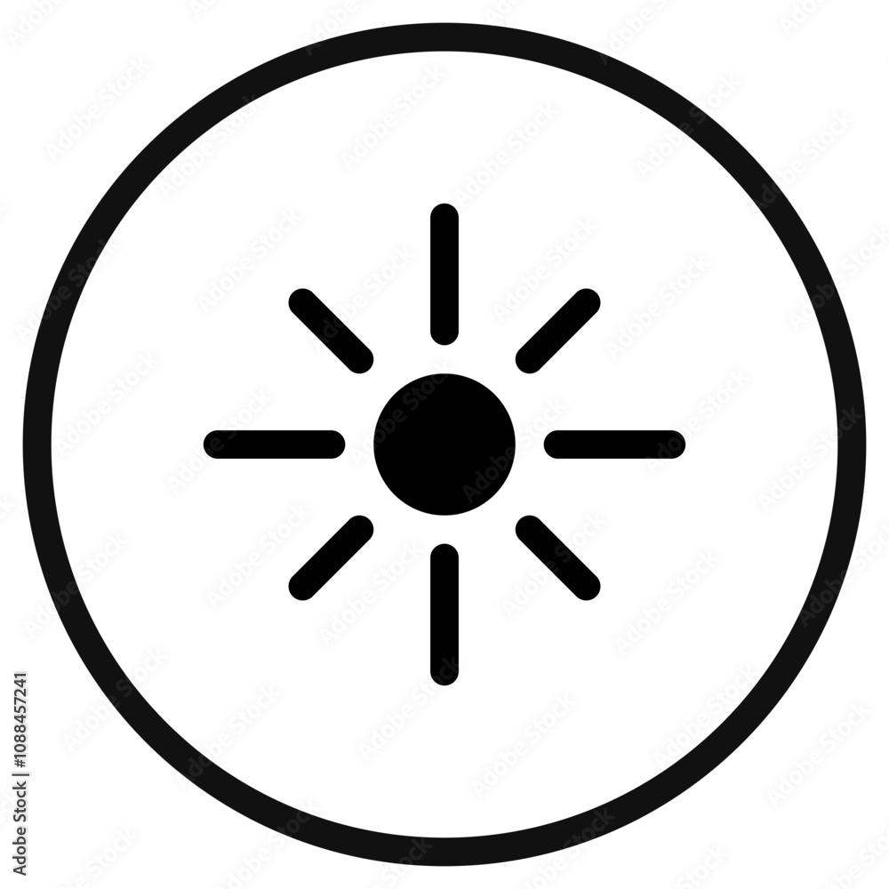 Editable bright sun vector icon. Part of a big icon set family. Perfect for web and app interfaces, presentations, infographics, etc Editable bright sun vector icon. Part of a big icon set family. Perfect for web and app interfaces, presentations, infographics, etc