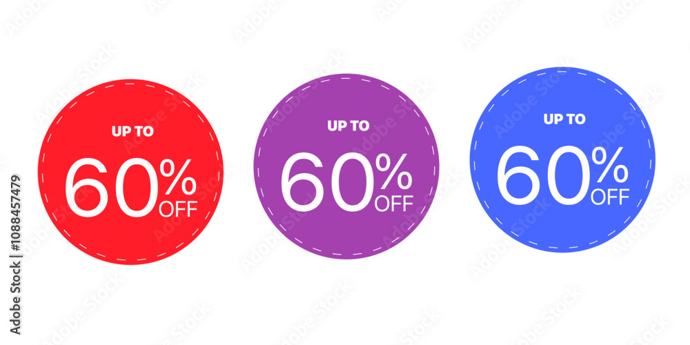 Sales badges vectors icon set Sales badges vectors icon set