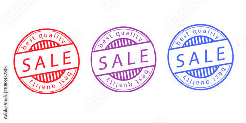 Sales badges vectors icon set