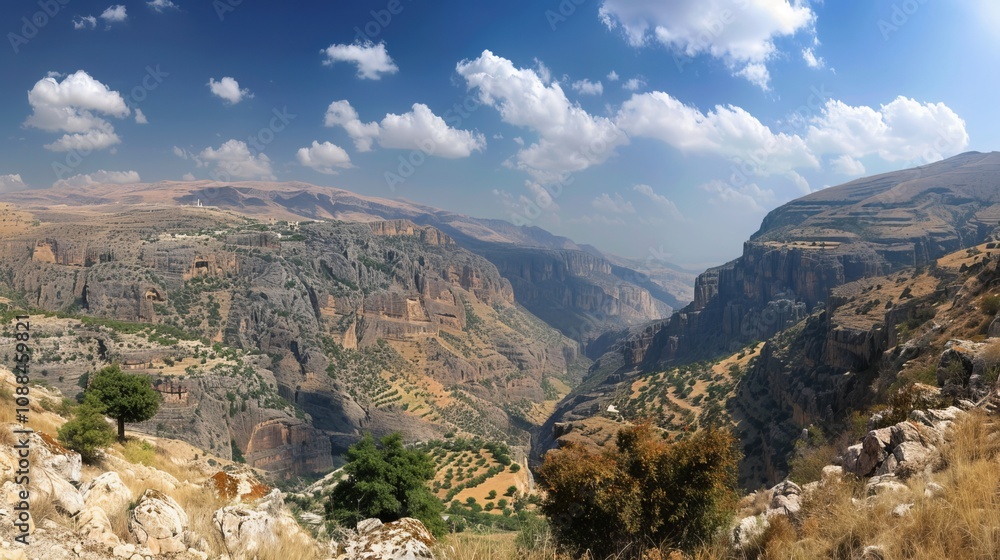 Stunning mountainsides and vistas near Feifa, Jordan Stunning mountainsides and vistas near Feifa, Jordan