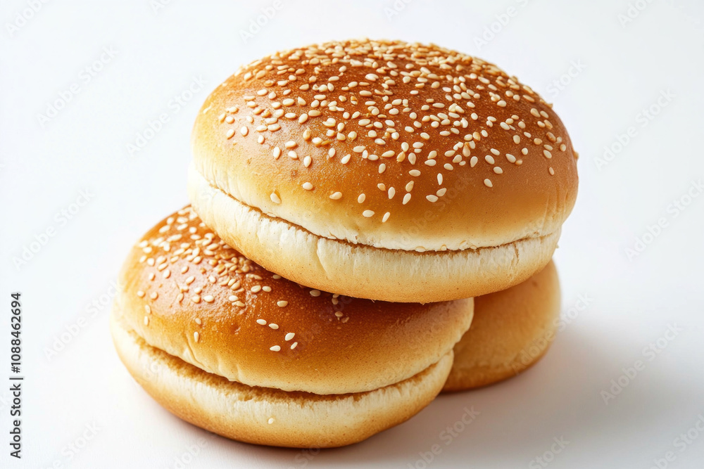 Three hamburgers on a white background. Three hamburgers on a white background.