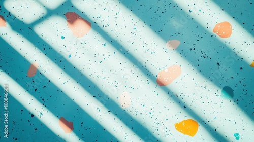 Blue Terrazzo Pattern.