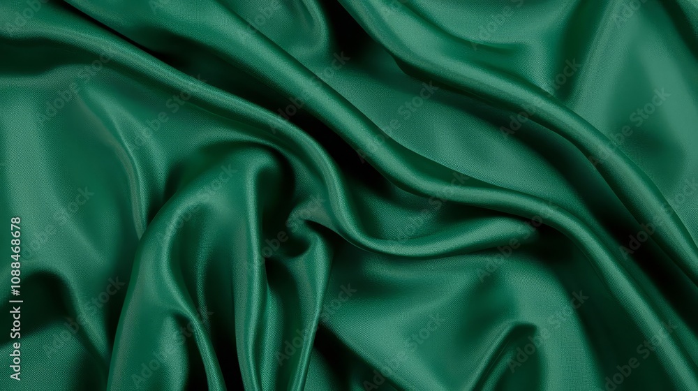 Luxurious green satin fabric with intricate folds, showcasing elegance and softness. Perfect for fashion, decor, and creative projects in rich textures. Luxurious green satin fabric with intricate folds, showcasing elegance and softness. Perfect for fashion, decor, and creative projects in rich textures.