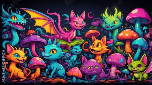 Creatures in Graffiti Art