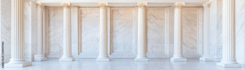 Obraz premium Minimalist Marble Textures: Simplistic Greek Column Arrangements for Elegant Design Inspiration