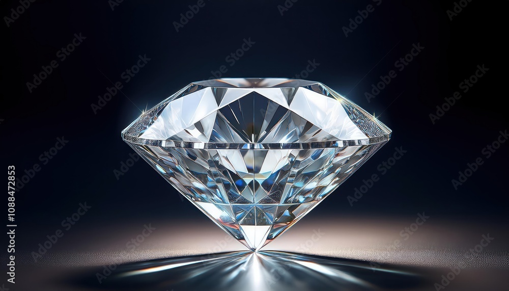 Big Diamond Close-Up on Black Background - Soft Focus Big Diamond Close-Up on Black Background - Soft Focus