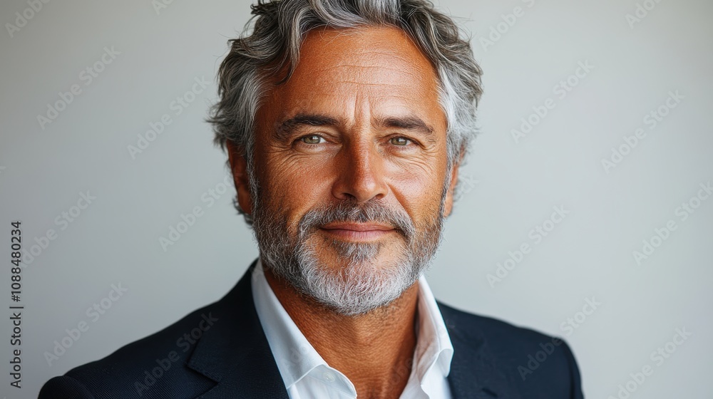Smiling mature businessman, isolated on a white background, looking at the camera with confidence. Smiling mature businessman, isolated on a white background, looking at the camera with confidence.