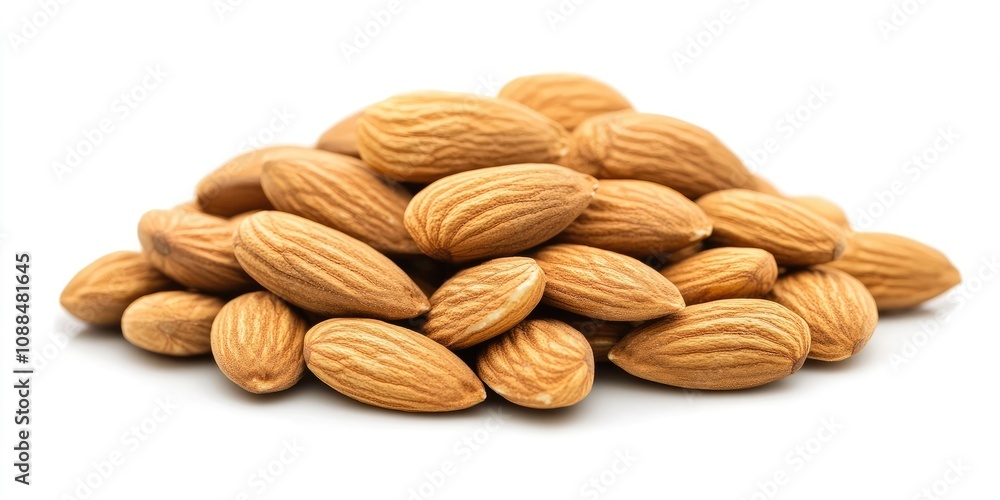 Raw almonds isolated on a white background showcase the natural beauty and health benefits of raw almonds, making these raw almonds perfect for various culinary uses and snacks. Raw almonds isolated on a white background showcase the natural beauty and health benefits of raw almonds, making these raw almonds perfect for various culinary uses and snacks.