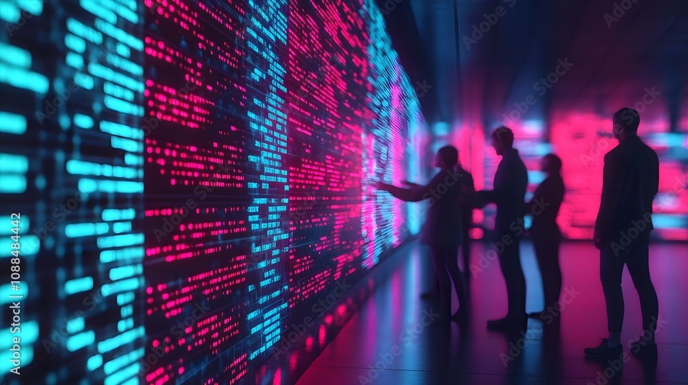 Data Analysts Review Digital Code Wall Data Analysts Review Digital Code Wall