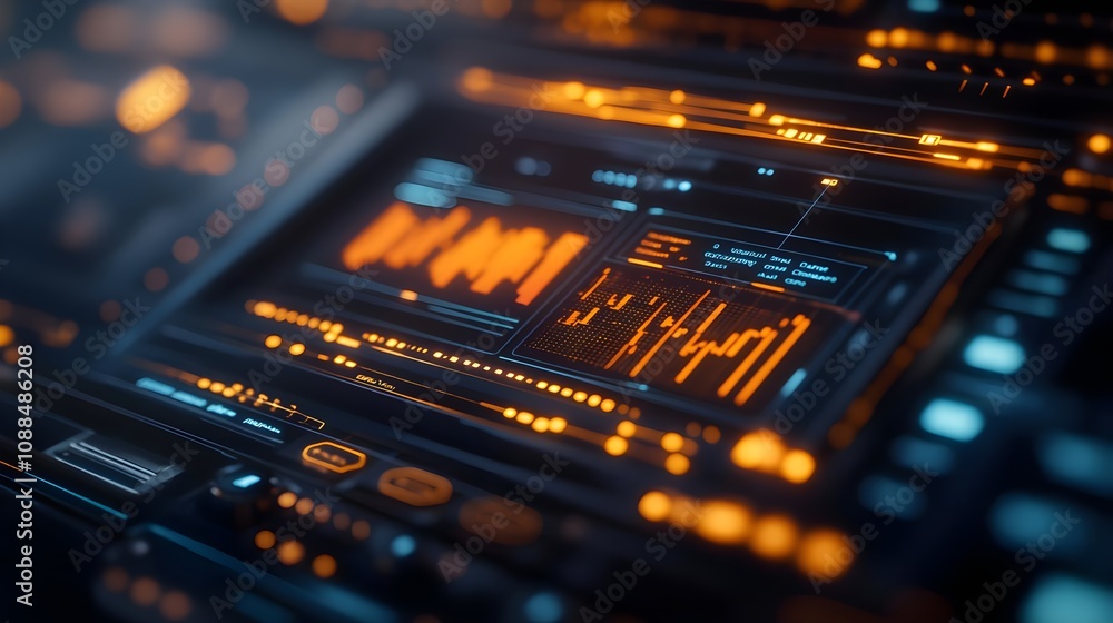 Futuristic Digital Interface Dashboard Futuristic Digital Interface Dashboard