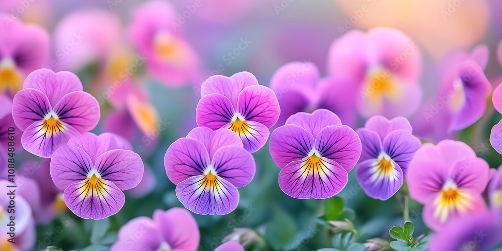 Close up of vibrant pink Viola tricolor flowers, also known as Johnny Jump Up and heartsease, showcasing their delicate petals and charming beauty, perfect for nature enthusiasts. Close up of vibrant pink Viola tricolor flowers, also known as Johnny Jump Up and heartsease, showcasing their delicate petals and charming beauty, perfect for nature enthusiasts.