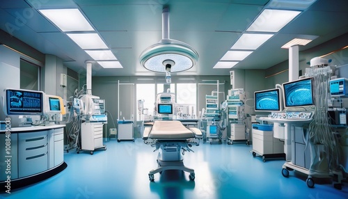 contemporary hospital's operating theater designed for high-tech surgical procedures