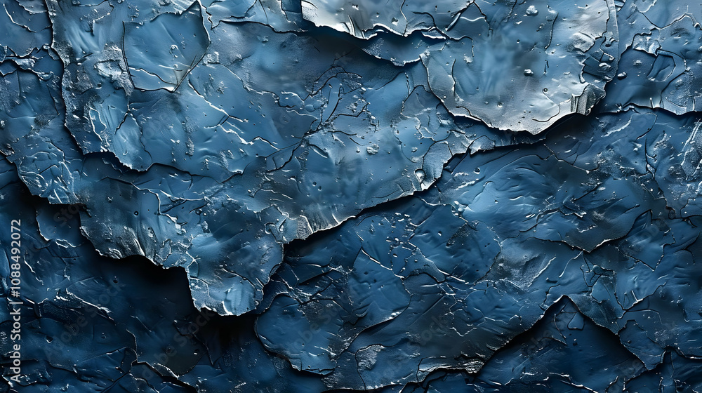 Abstract Blue Cracked Surface Texture Background Abstract Blue Cracked Surface Texture Background